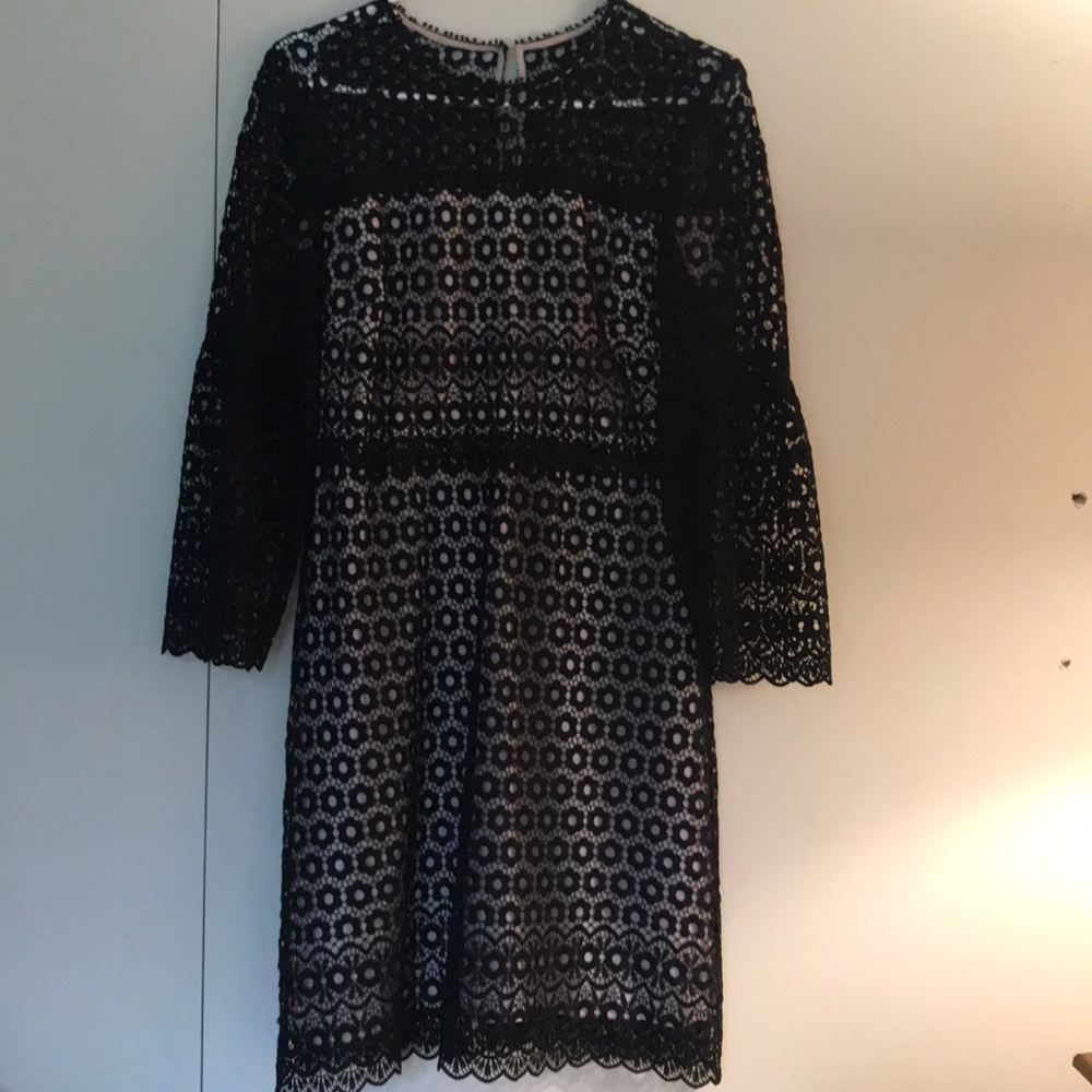 Jcrew black lace dress size 4
